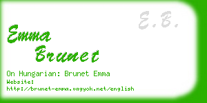 emma brunet business card
